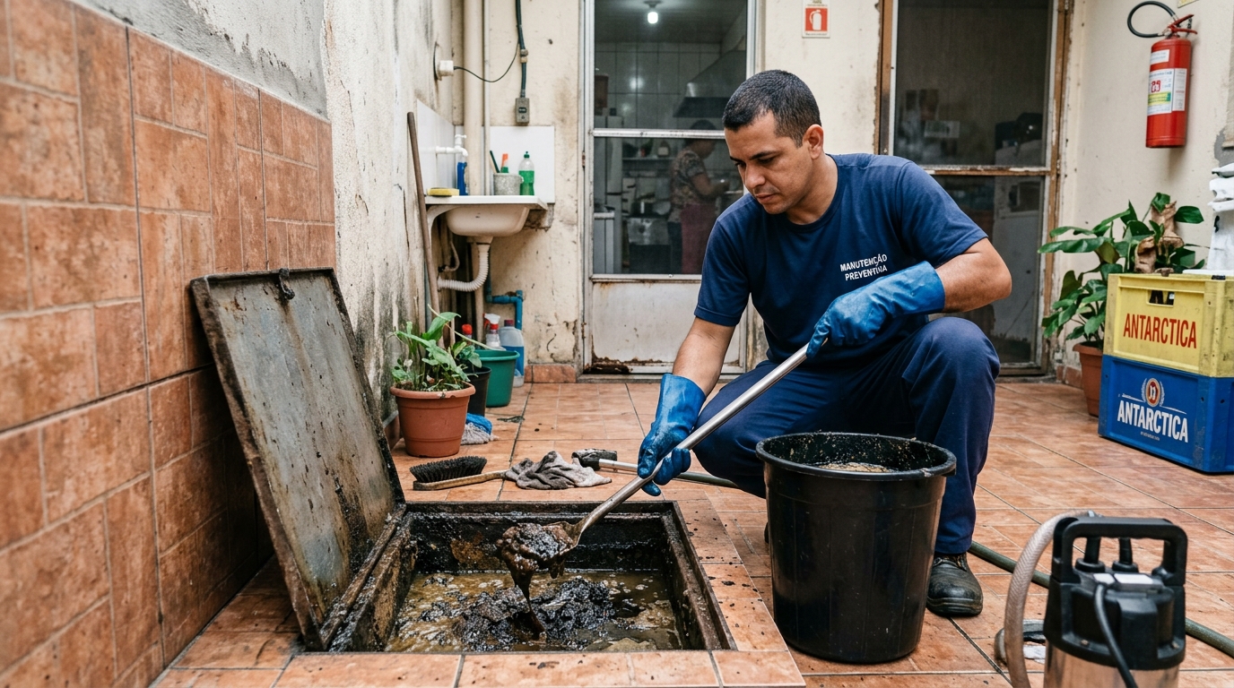 Limpeza de Caixa de Gordura em Montes Claros-MG